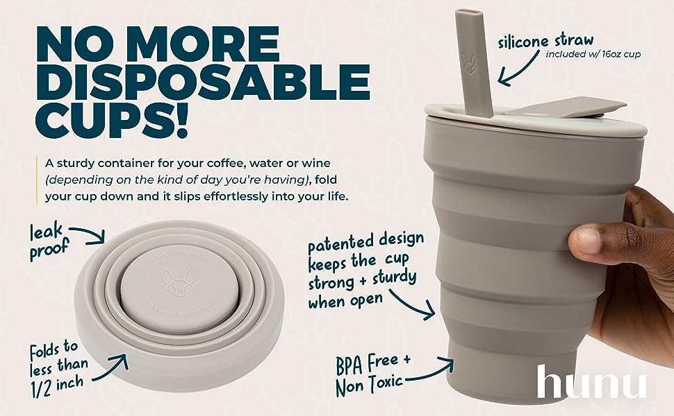 HuNu Collapsible Coffee Cup with Lid