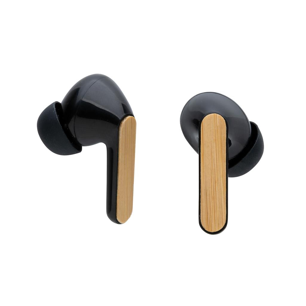 RCS recycled plastic & bamboo TWS earbuds